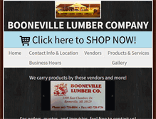 Tablet Screenshot of boonevillelumber.com